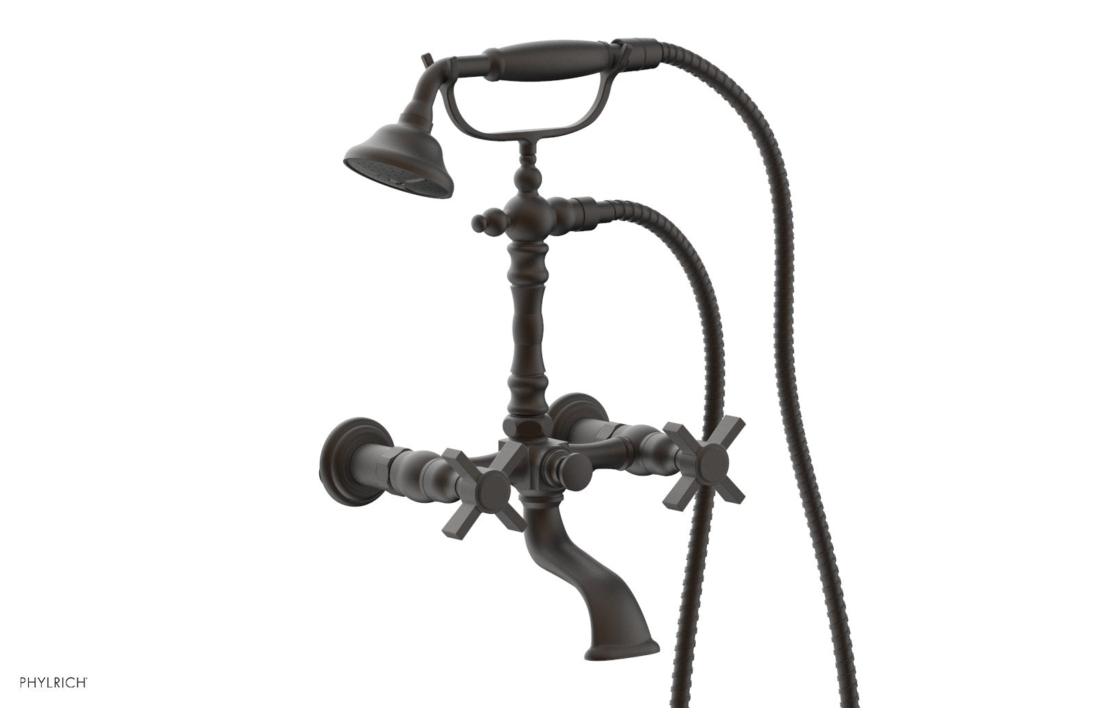Phylrich BASIC Exposed Tub & Hand Shower - Blade Cross Handle by Phylrich