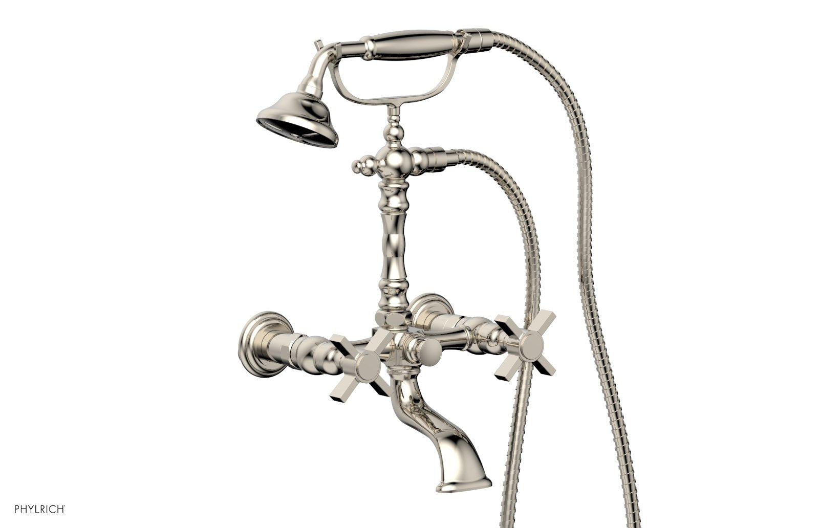 Phylrich BASIC Exposed Tub & Hand Shower - Blade Cross Handle