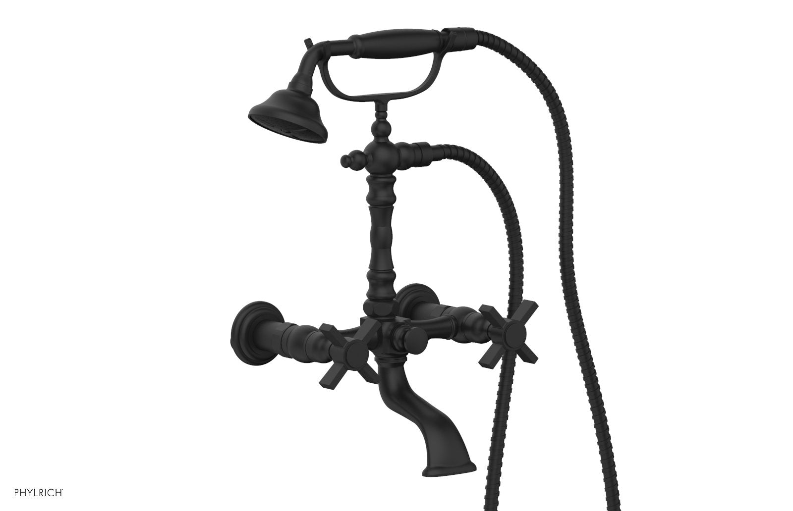 Phylrich BASIC Exposed Tub & Hand Shower - Blade Cross Handle by Phylrich