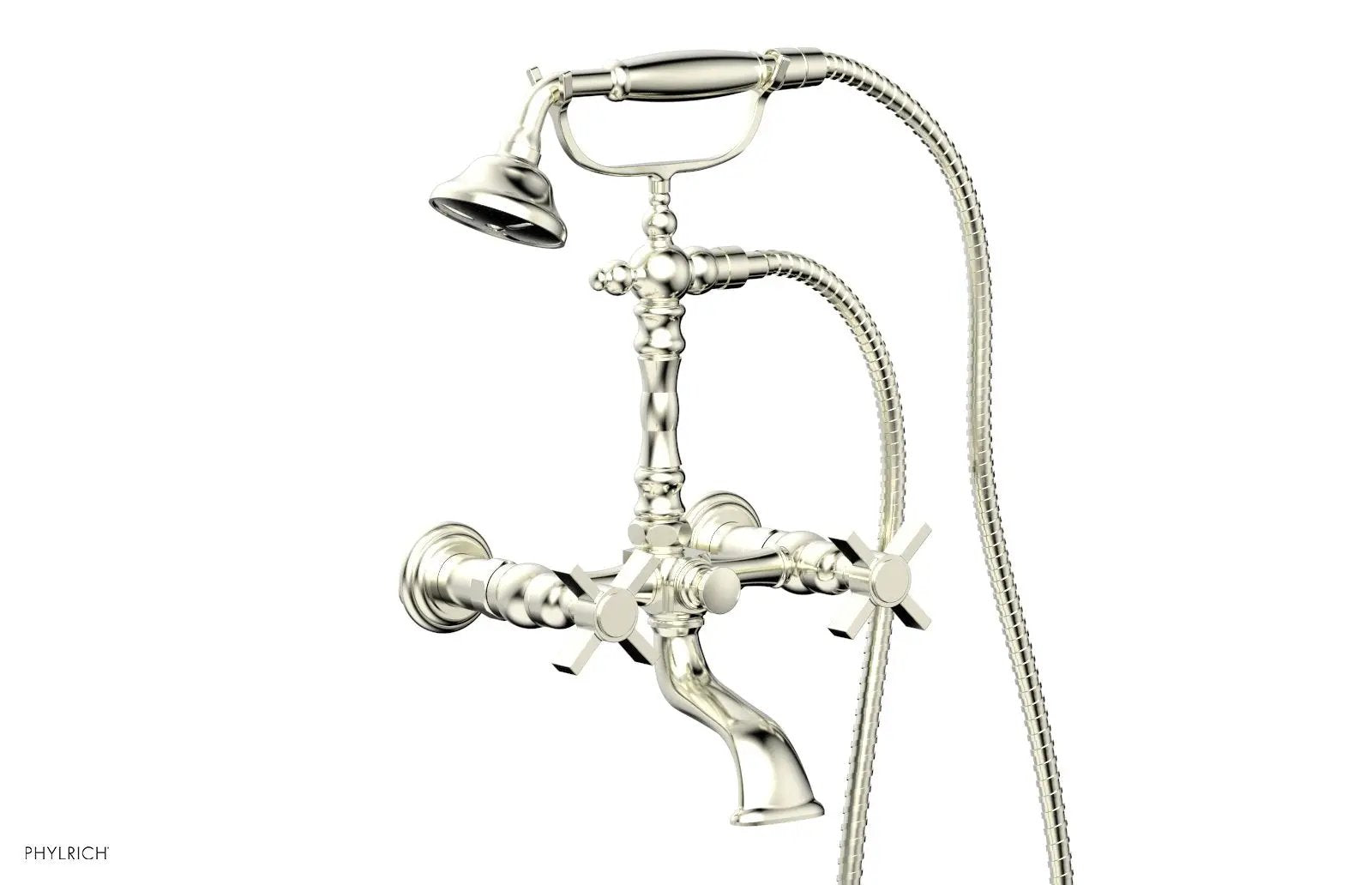 Phylrich BASIC Exposed Tub & Hand Shower - Blade Cross Handle by Phylrich