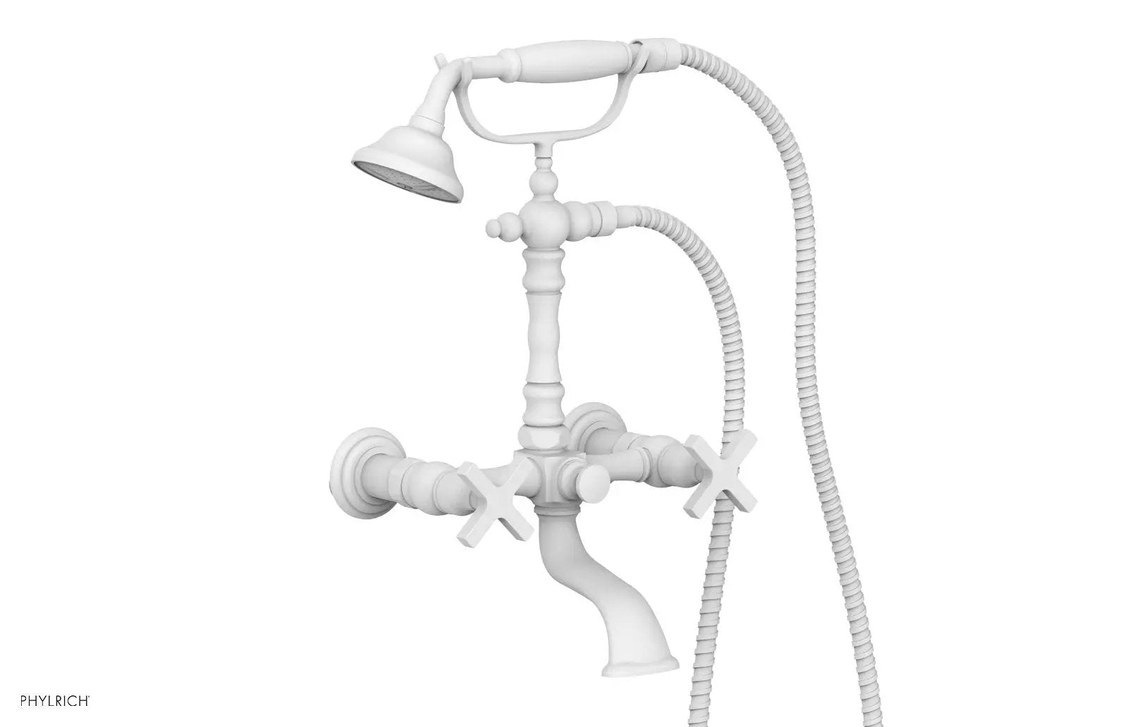 Phylrich HEX MODERN Exposed Tub & Hand Shower - Cross Handle by Phylrich