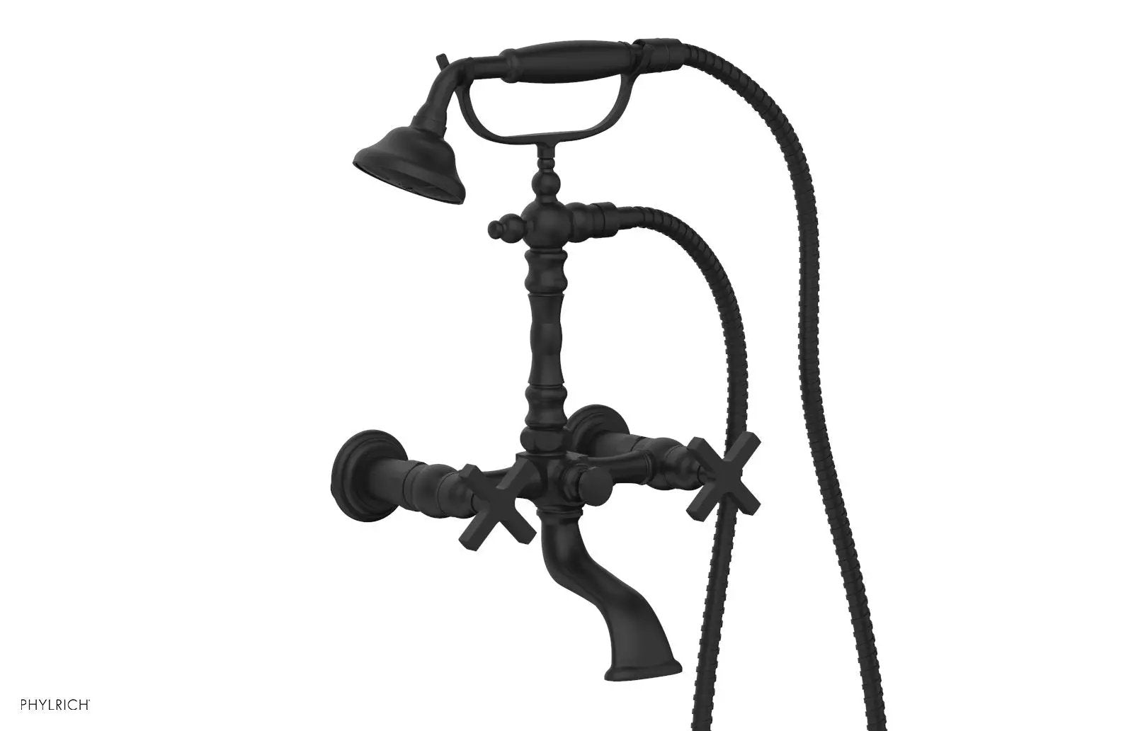 Phylrich HEX MODERN Exposed Tub & Hand Shower - Cross Handle by Phylrich