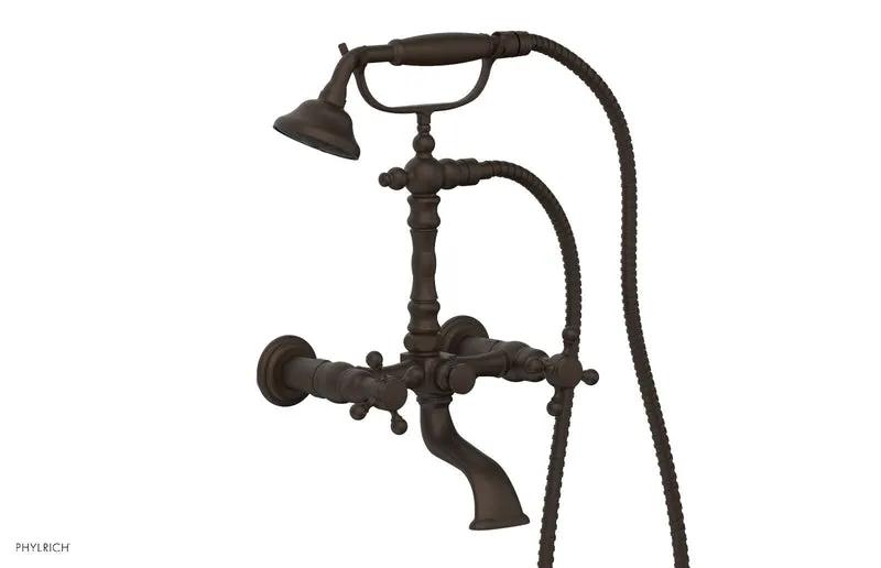 Phylrich HEX TRADITIONAL Exposed Tub & Hand Shower - Cross Handle by Phylrich