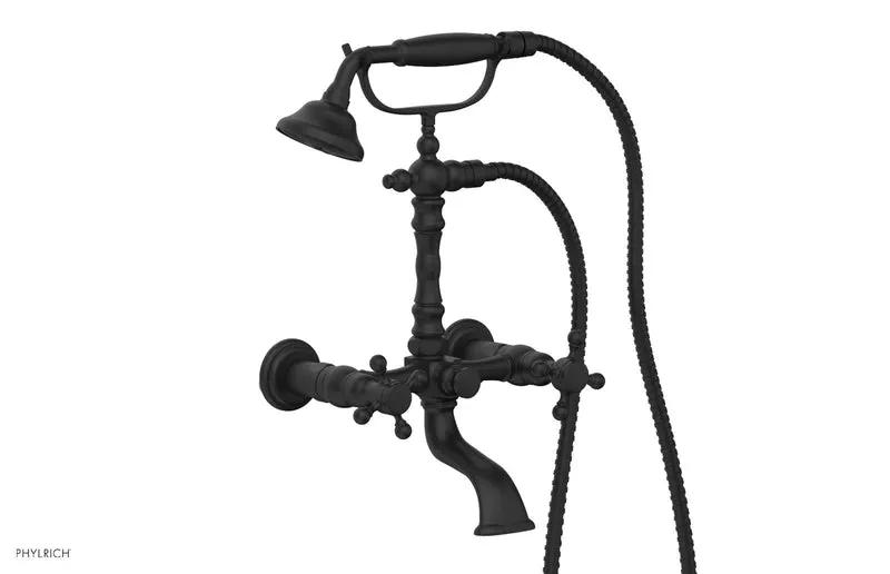 Phylrich HEX TRADITIONAL Exposed Tub & Hand Shower - Cross Handle by Phylrich