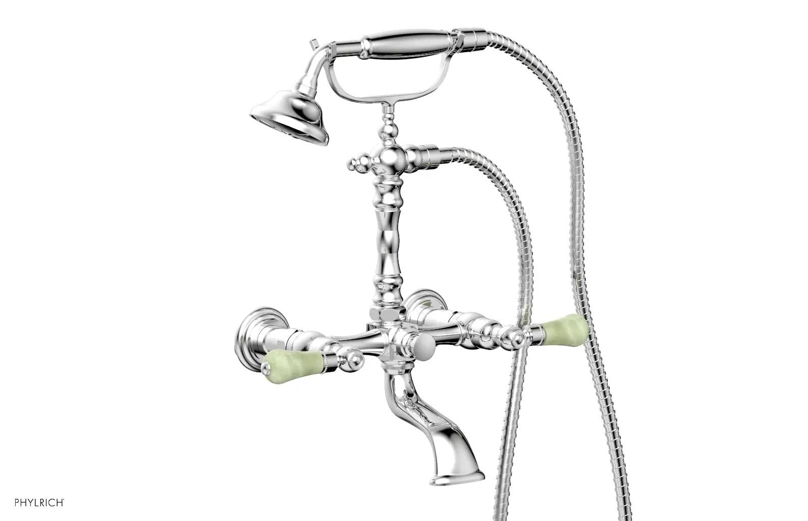 polished chrome exposed tub