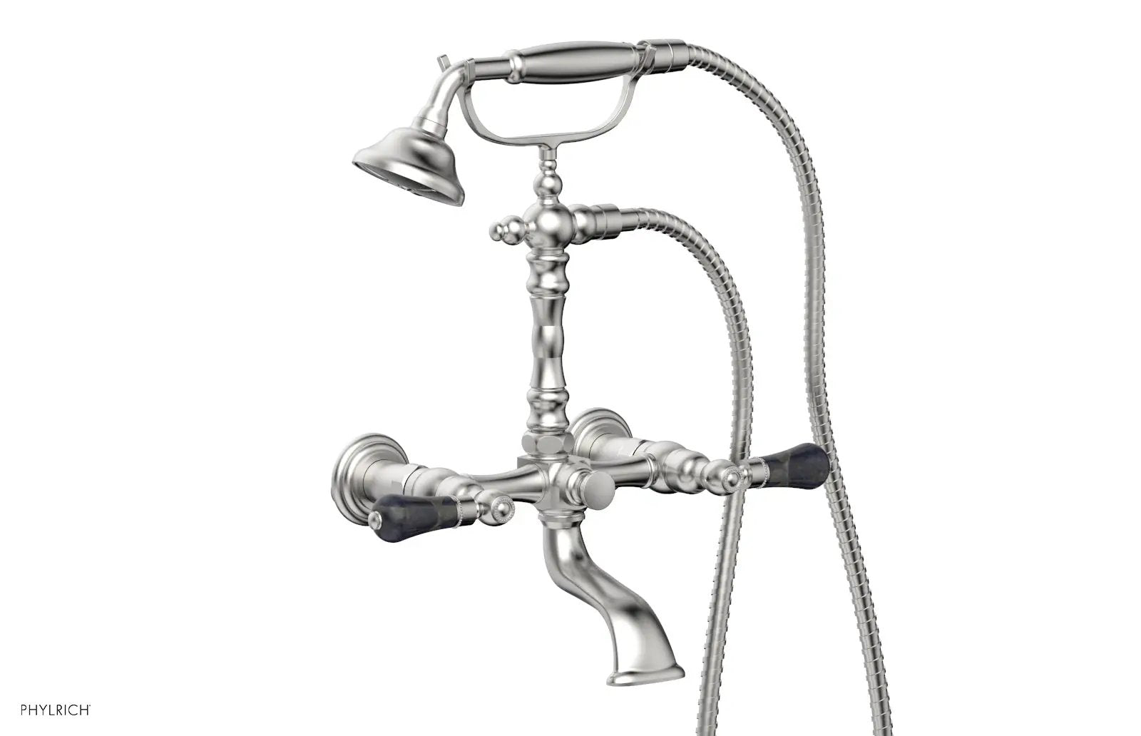 Phylrich REGENT Exposed Tub & Hand Shower - Bleu Sodalite Handle by Phylrich