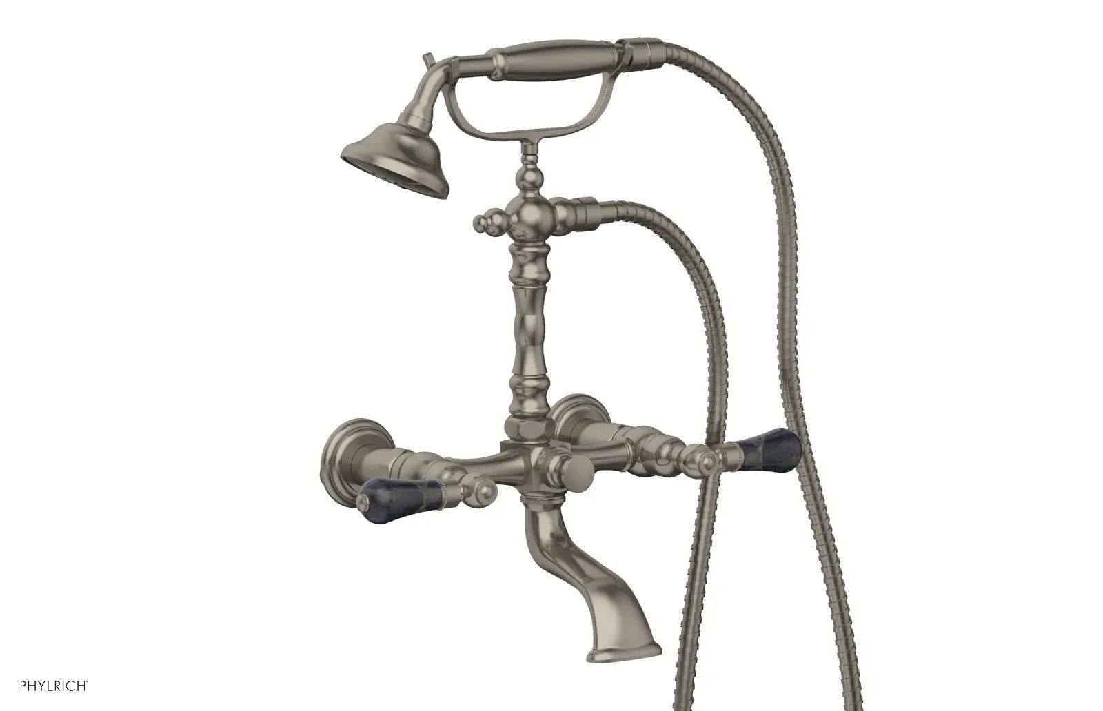 Phylrich REGENT Exposed Tub & Hand Shower - Bleu Sodalite Handle by Phylrich