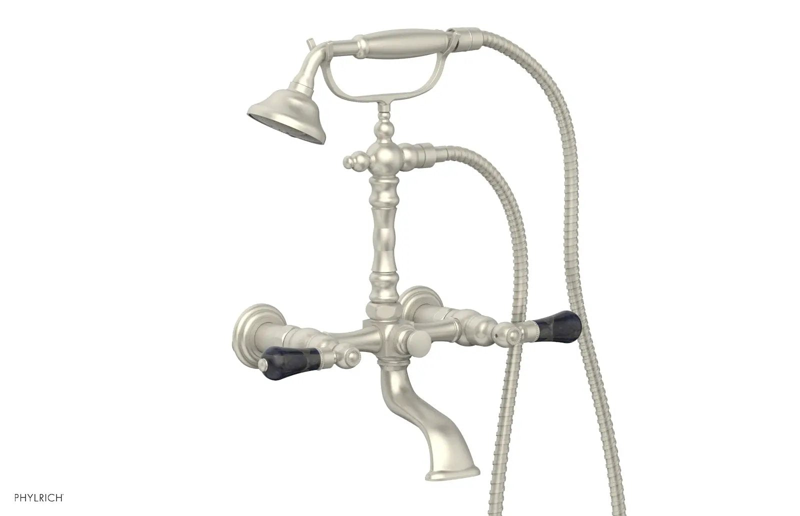 Phylrich REGENT Exposed Tub & Hand Shower - Bleu Sodalite Handle by Phylrich