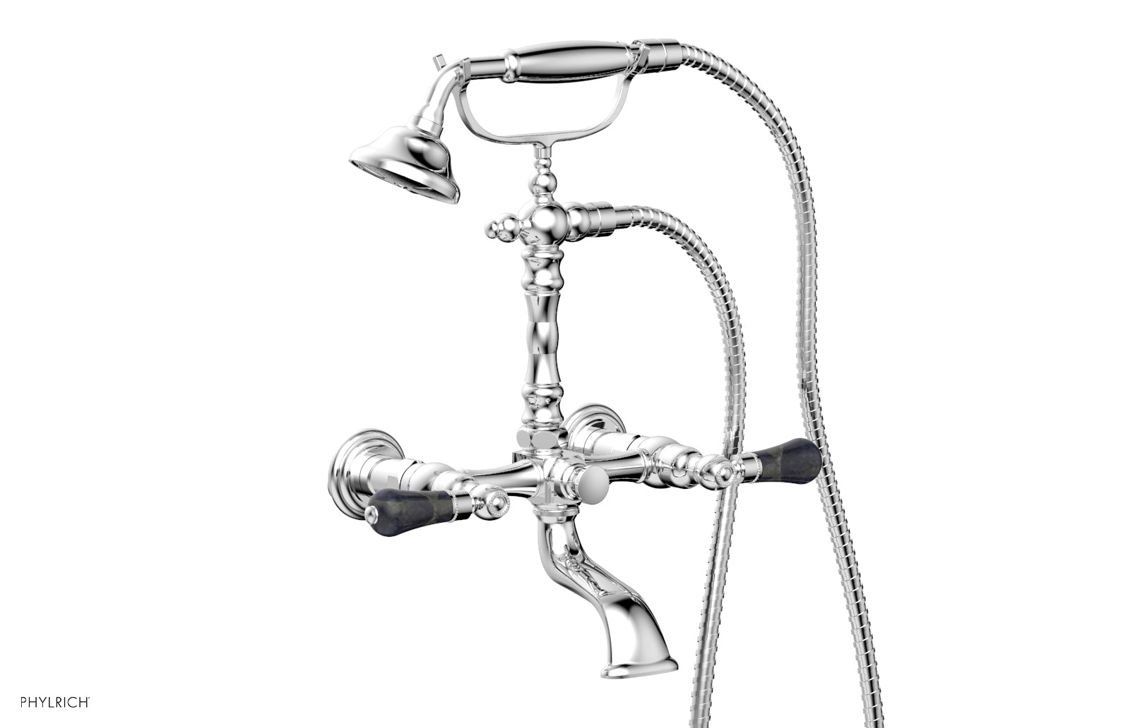 polished chrome exposed tub