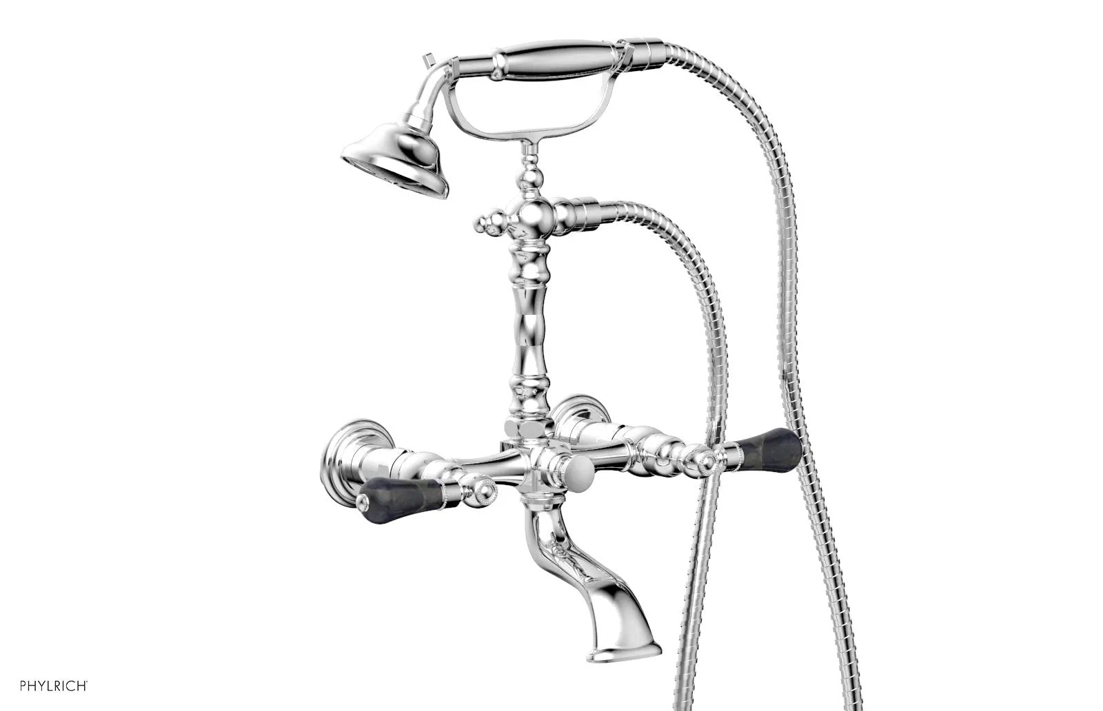 polished chrome exposed tub