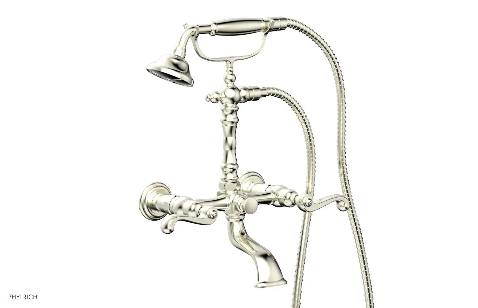 Phylrich REVERE & SAVANNAH Exposed Tub & Hand Shower - Curved Handle by Phylrich