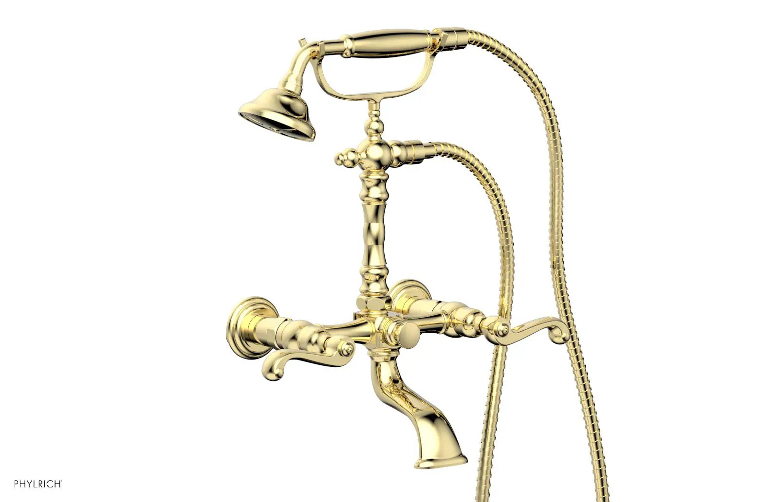 Phylrich REVERE & SAVANNAH Exposed Tub & Hand Shower - Curved Handle by Phylrich