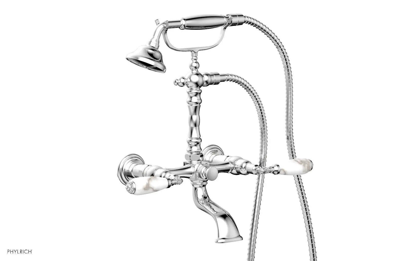 polished chrome exposed tub