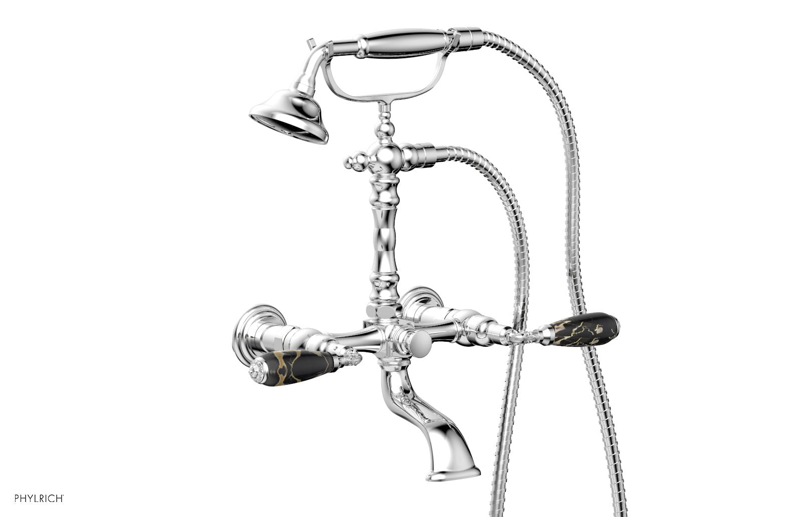 polished chrome exposed tub