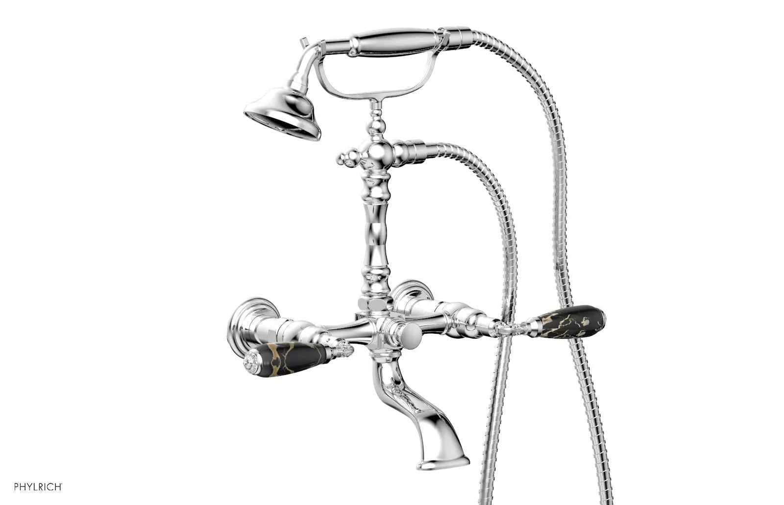 polished chrome exposed tub