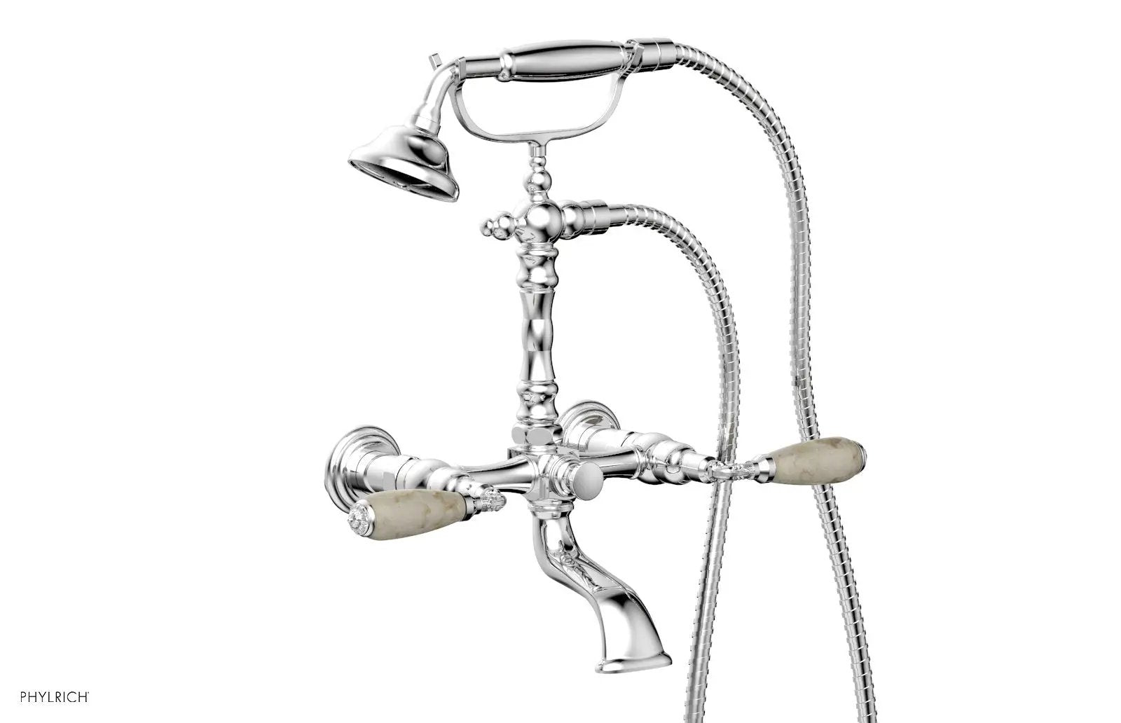 polished chrome exposed tub