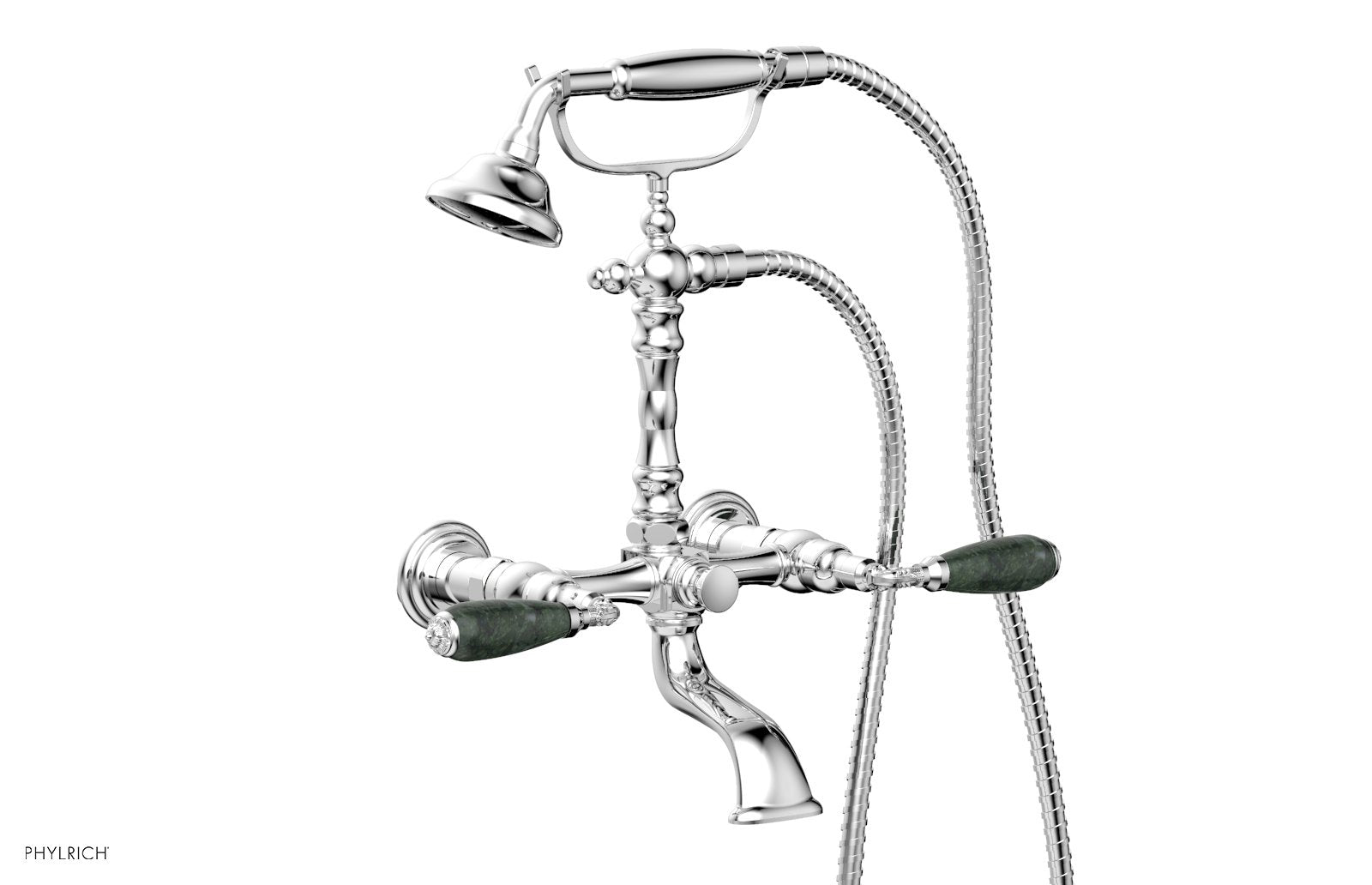 polished chrome exposed tub