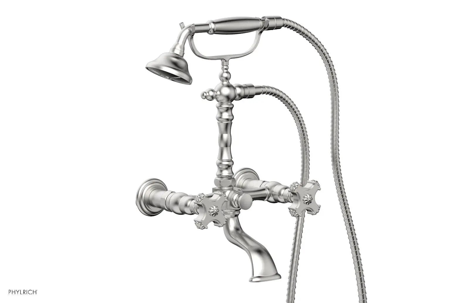 Phylrich MARVELLE Exposed Tub & Hand Shower - Cross Handle by Phylrich