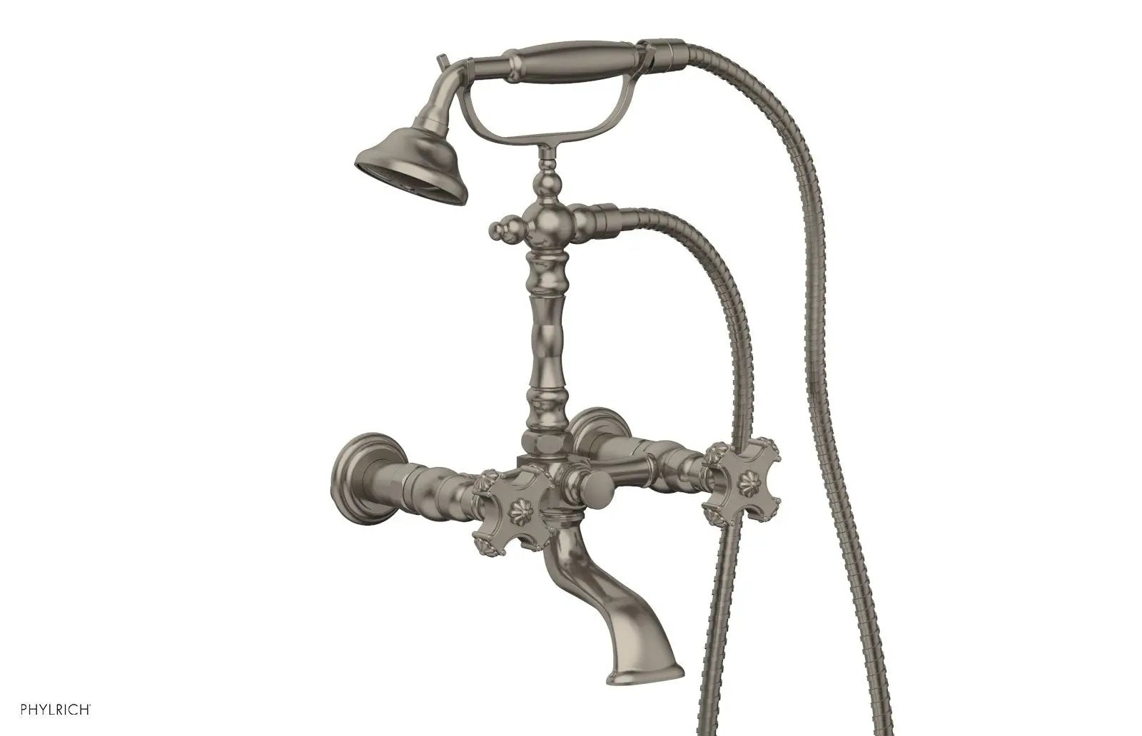 Phylrich MARVELLE Exposed Tub & Hand Shower - Cross Handle by Phylrich
