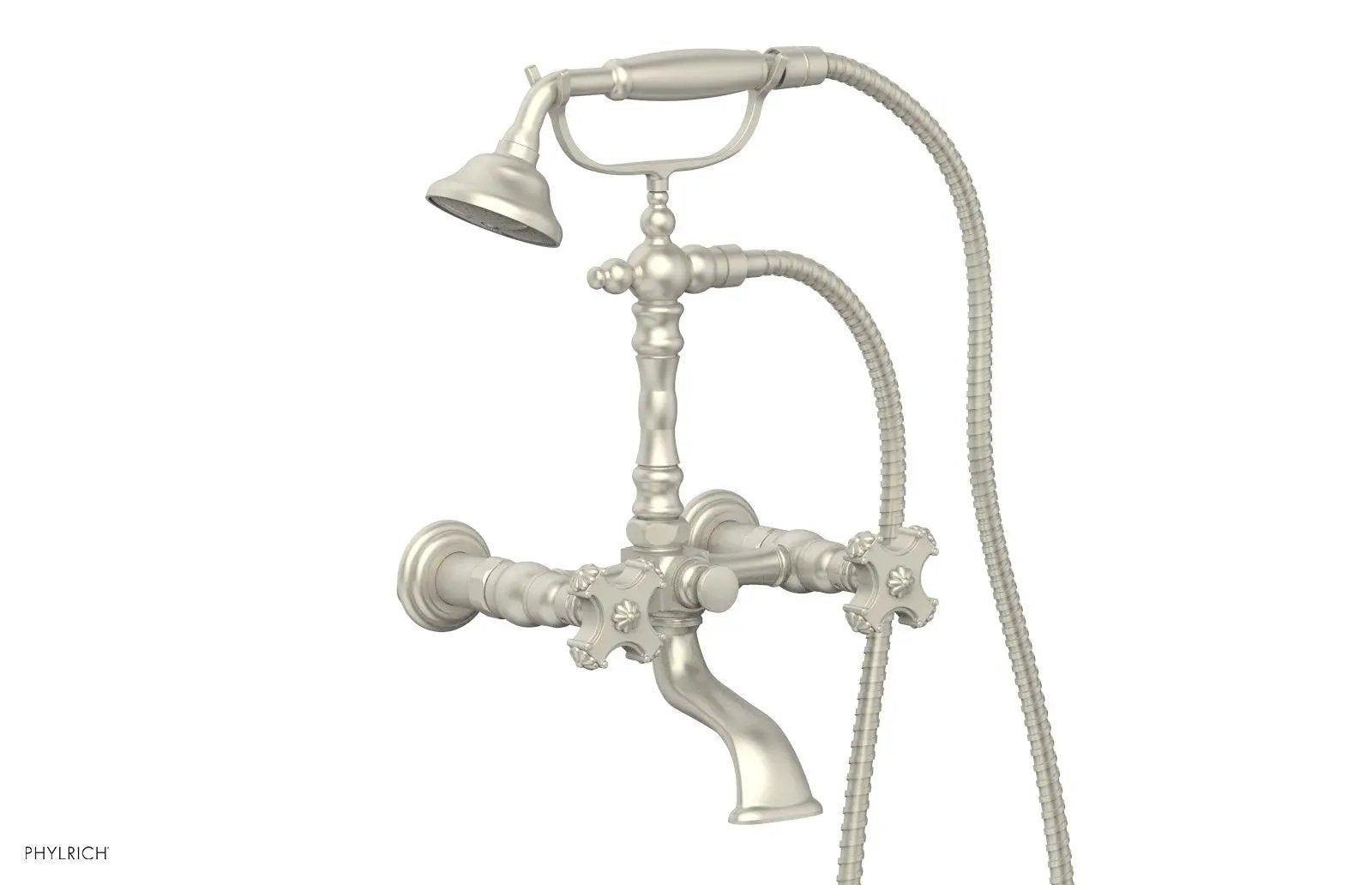 Phylrich MARVELLE Exposed Tub & Hand Shower - Cross Handle by Phylrich