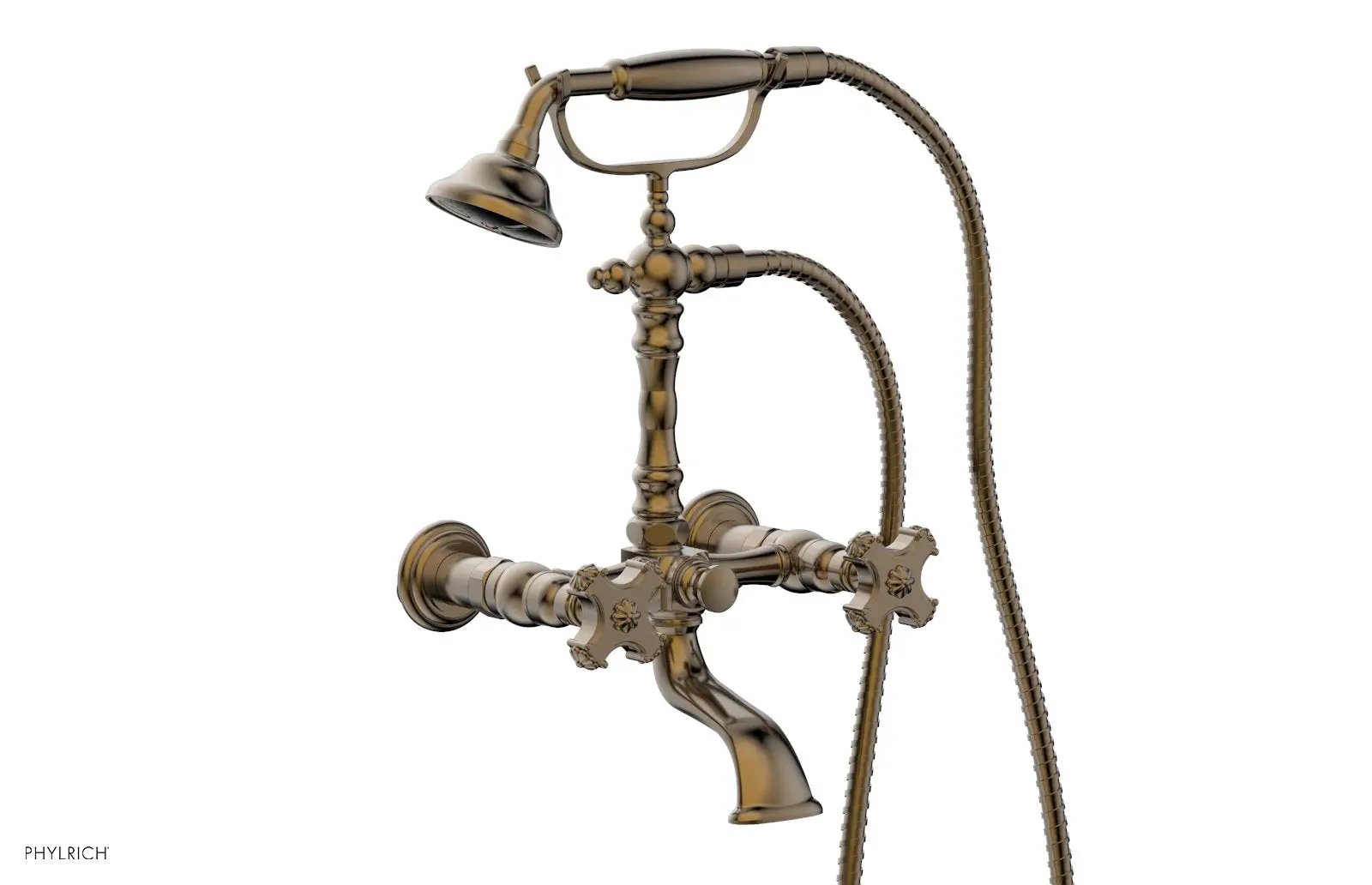 Phylrich MARVELLE Exposed Tub & Hand Shower - Cross Handle by Phylrich