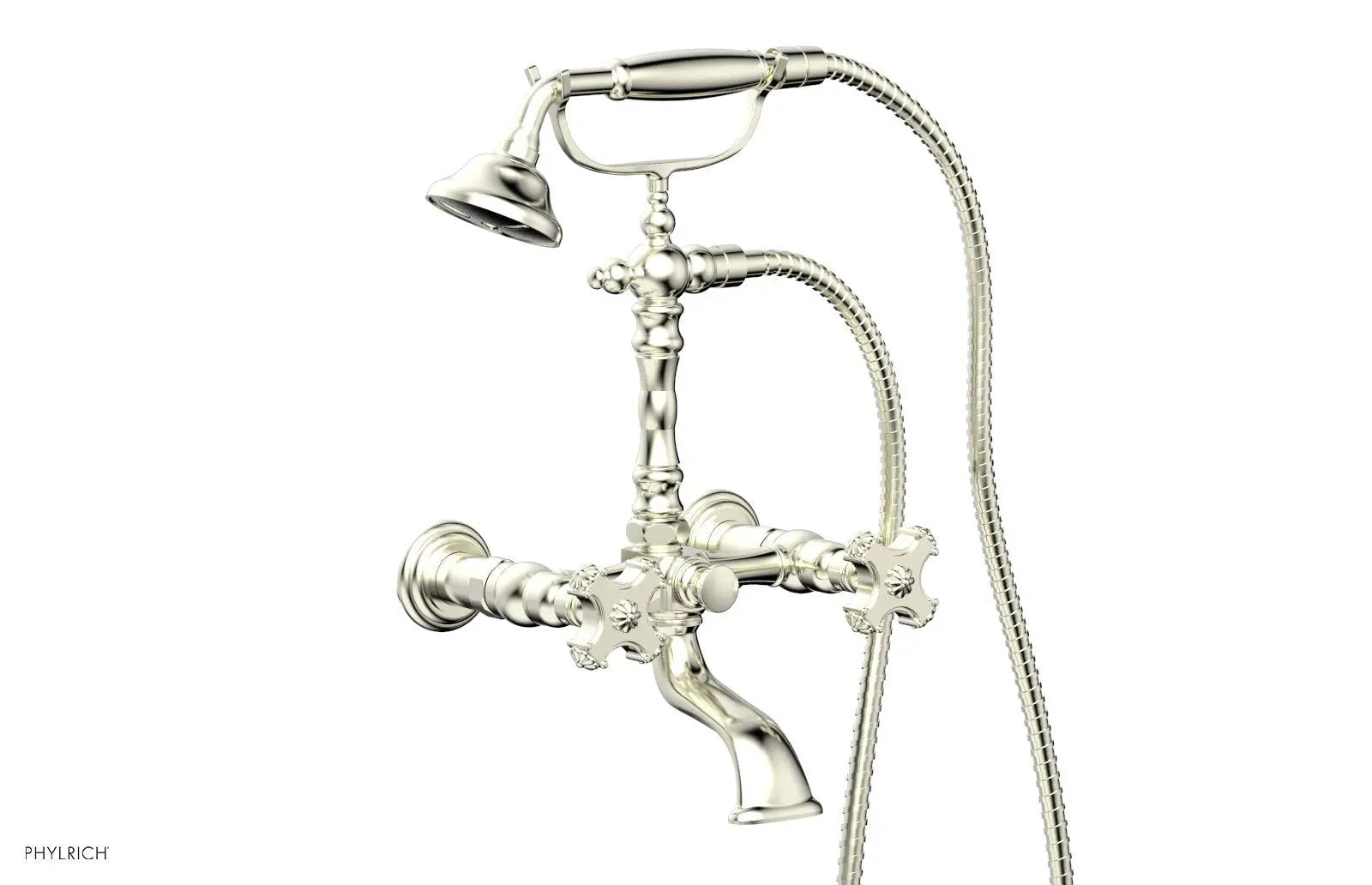 Phylrich MARVELLE Exposed Tub & Hand Shower - Cross Handle by Phylrich