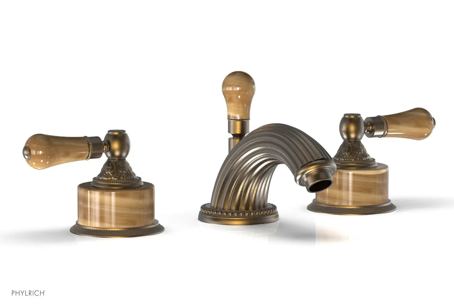 Phylrich VERSAILLES Widespread Faucet - Montaione Brown Onyx by Phylrich