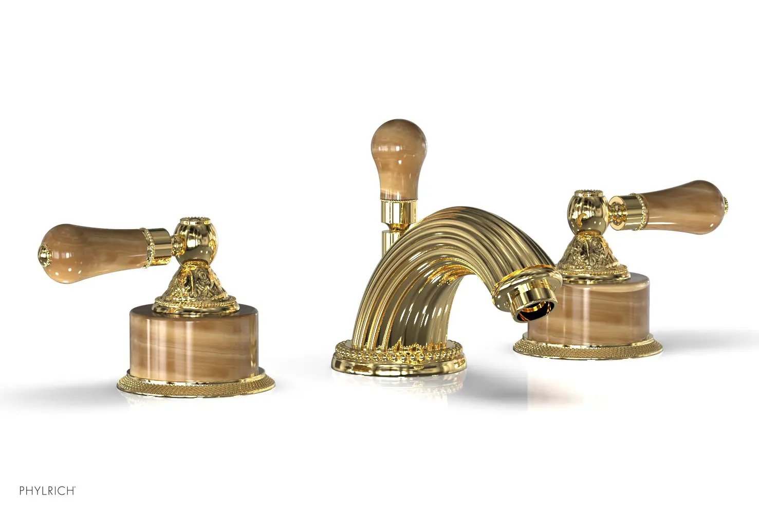 Phylrich VERSAILLES Widespread Faucet - Montaione Brown Onyx by Phylrich