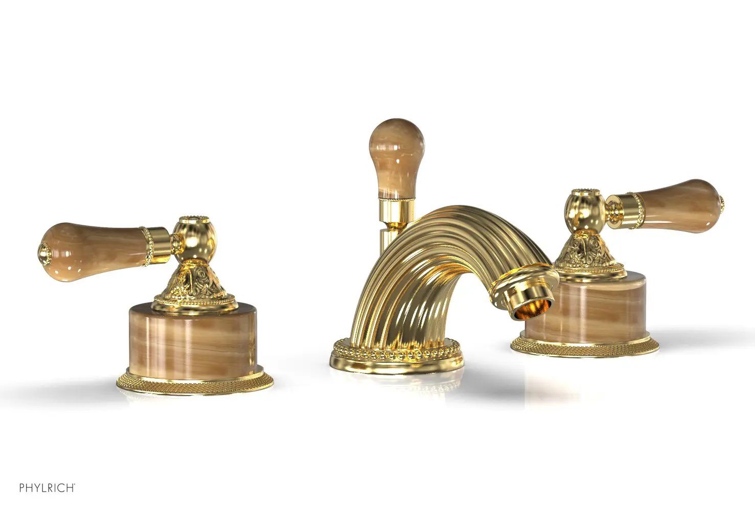 Phylrich VERSAILLES Widespread Faucet - Montaione Brown Onyx by Phylrich