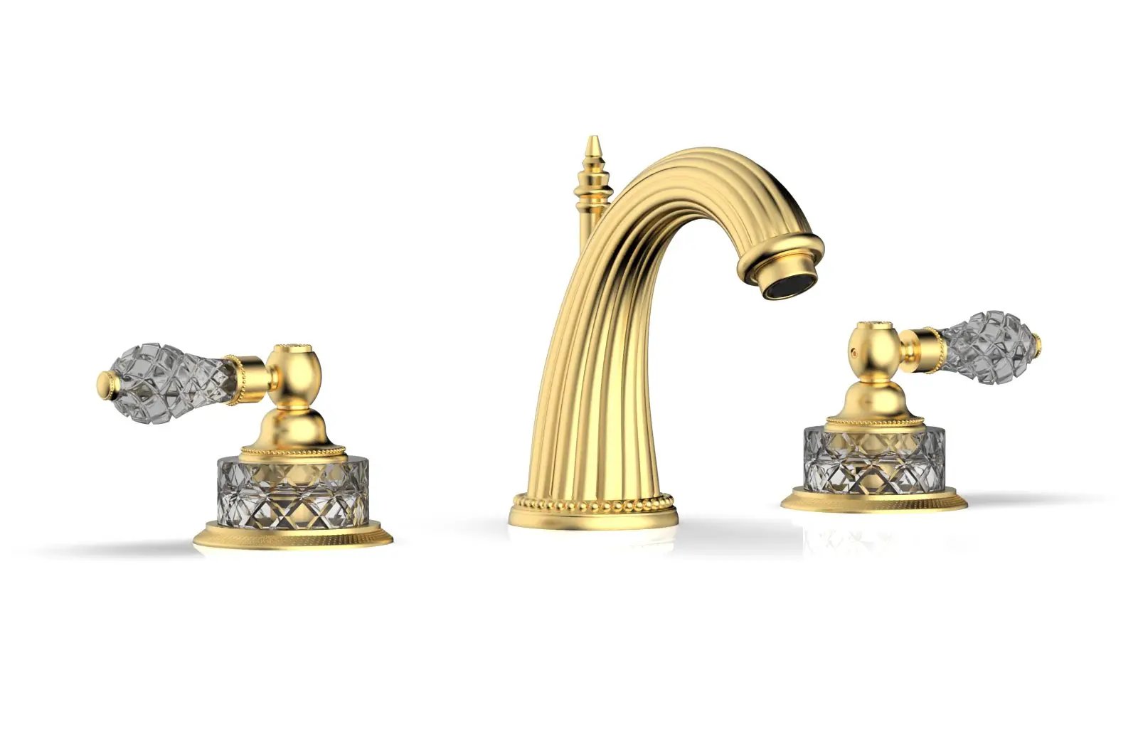 Phylrich REGENT CUT CRYSTAL Widespread Faucet Cut Crystal Lever Handles by Phylrich