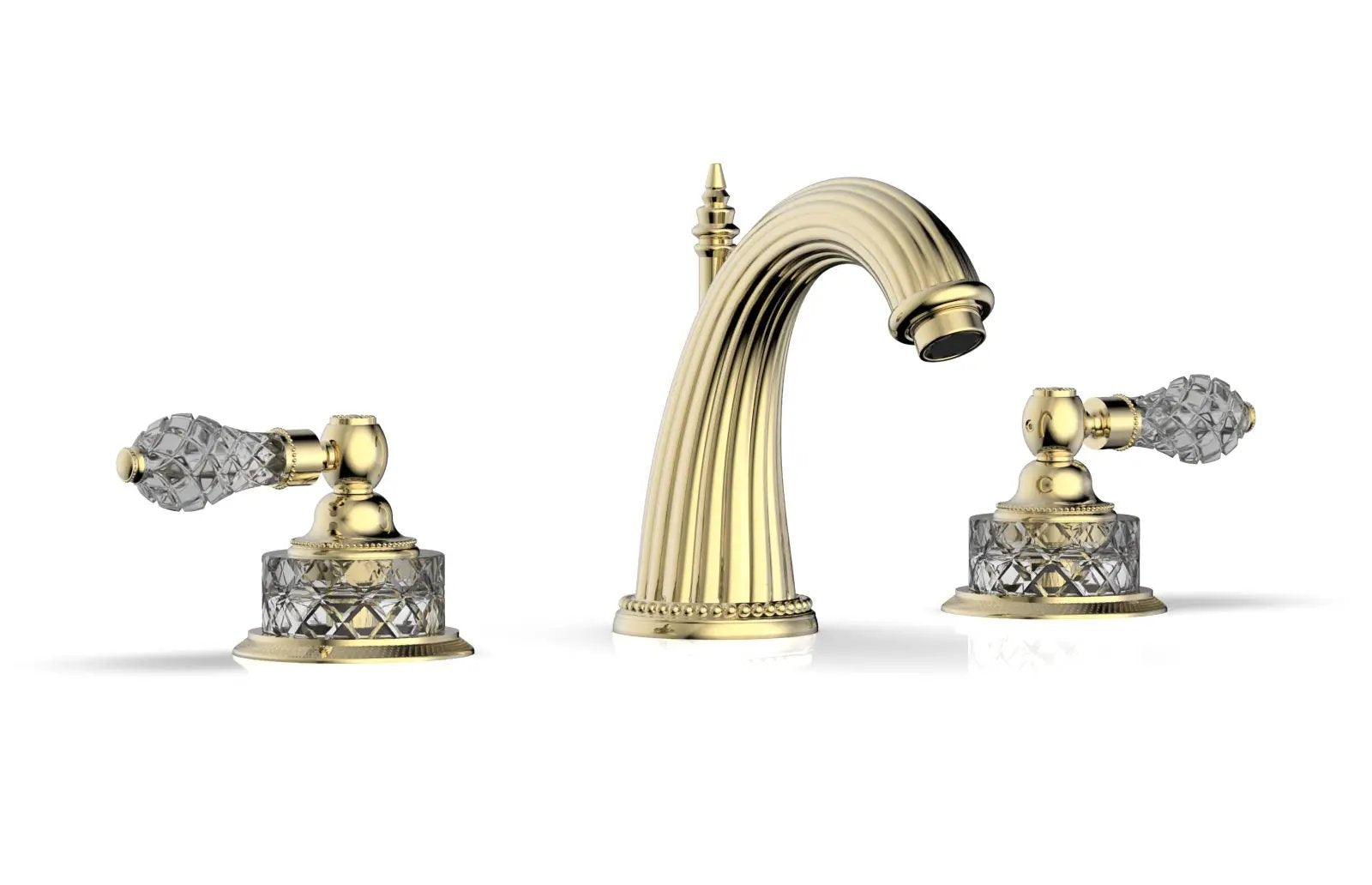 Phylrich REGENT CUT CRYSTAL Widespread Faucet Cut Crystal Lever Handles by Phylrich