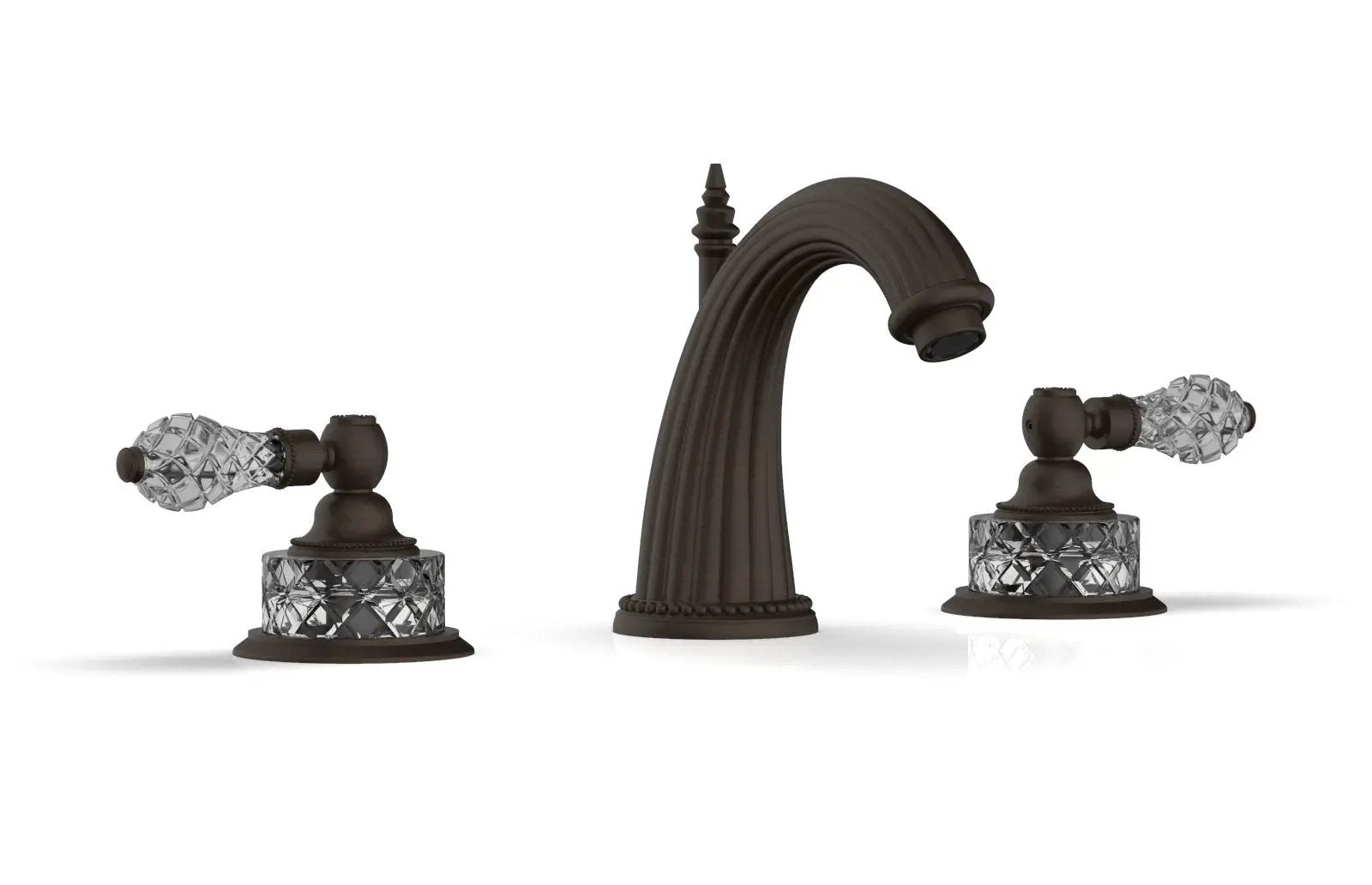 Phylrich REGENT CUT CRYSTAL Widespread Faucet Cut Crystal Lever Handles by Phylrich