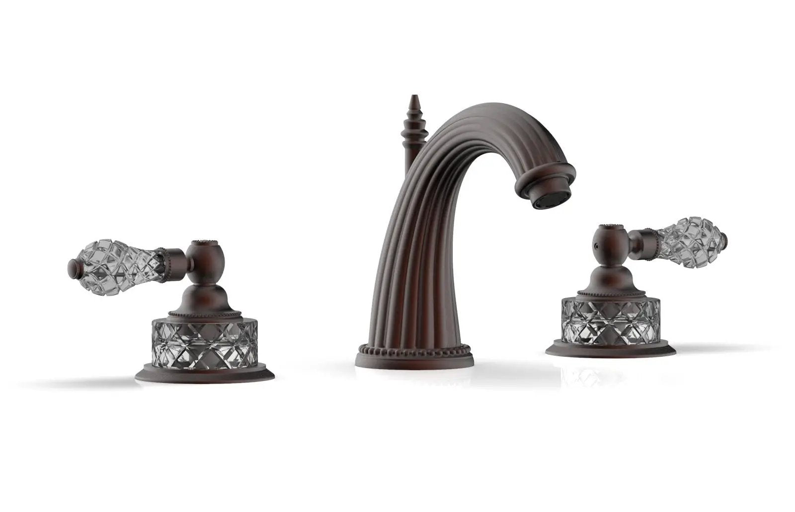 Phylrich REGENT CUT CRYSTAL Widespread Faucet Cut Crystal Lever Handles by Phylrich