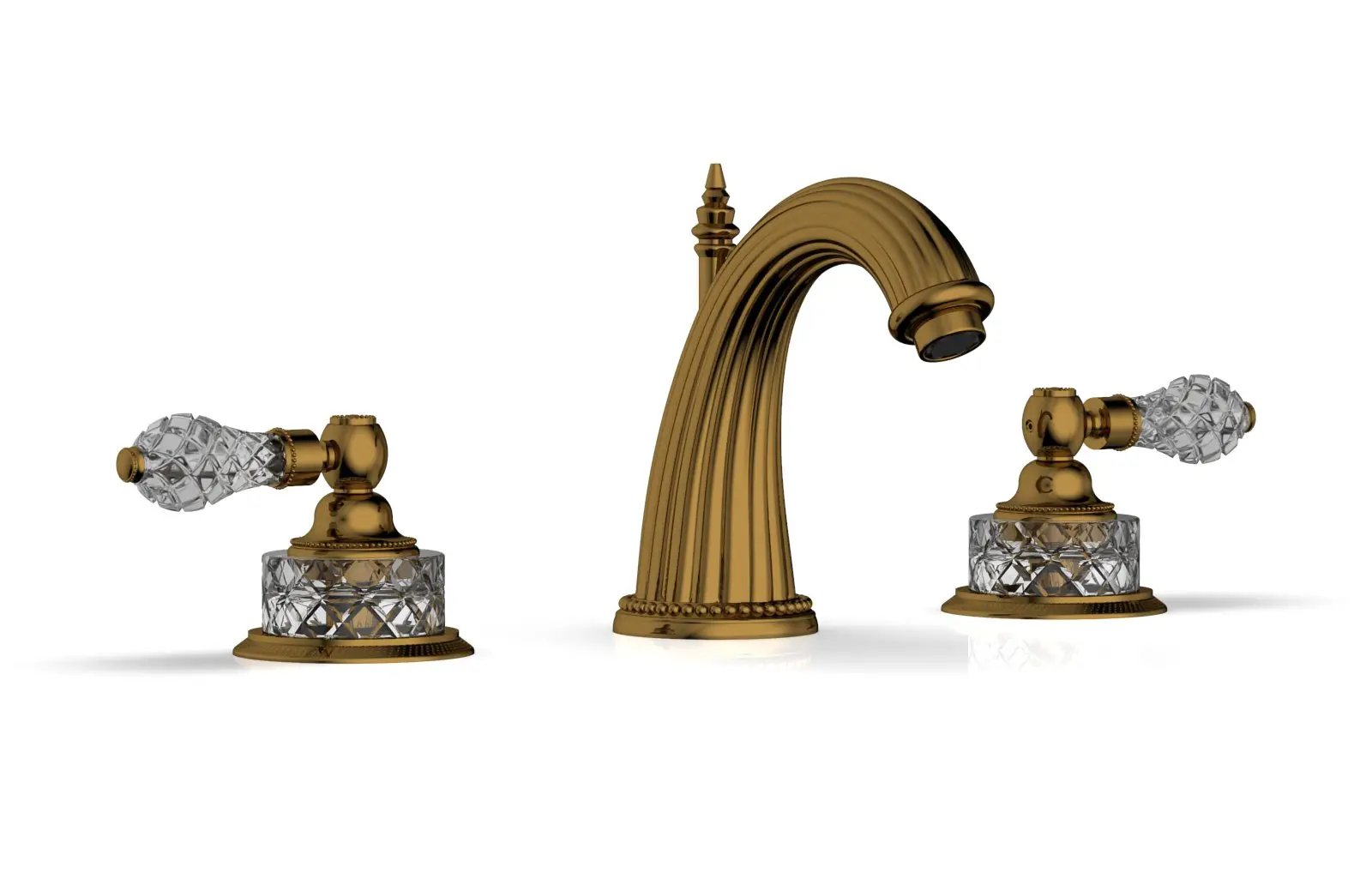 Phylrich REGENT CUT CRYSTAL Widespread Faucet Cut Crystal Lever Handles by Phylrich