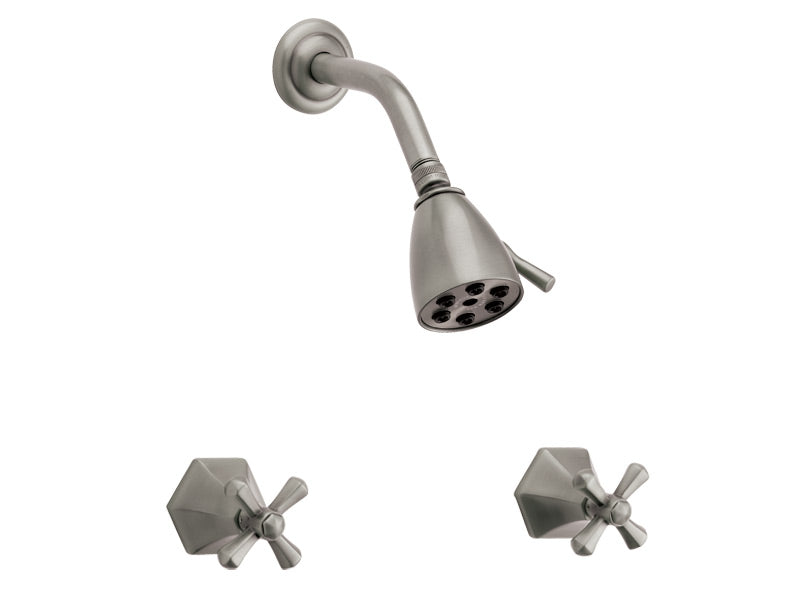 polished chrome shower set