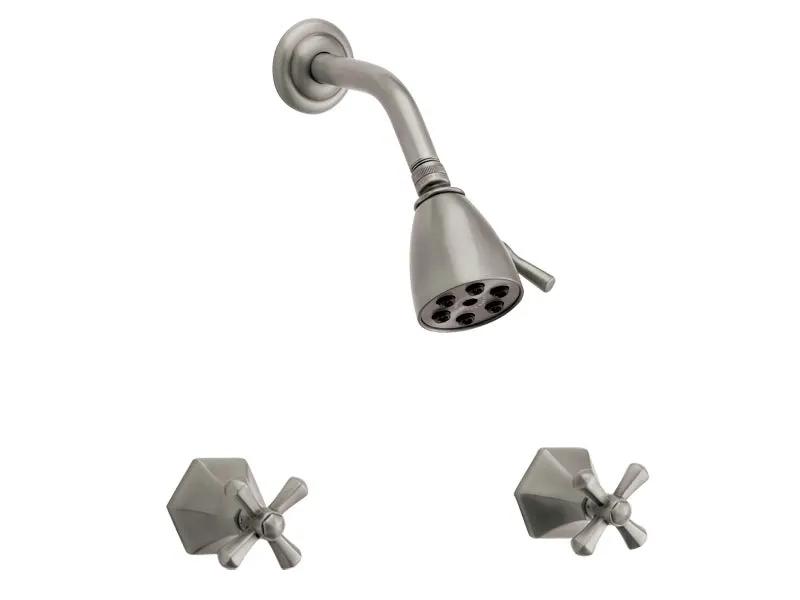 polished chrome shower set