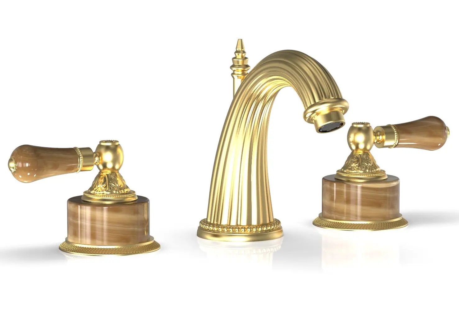 Phylrich VERSAILLES Widespread Faucet - Montaione Brown Onyx by Phylrich