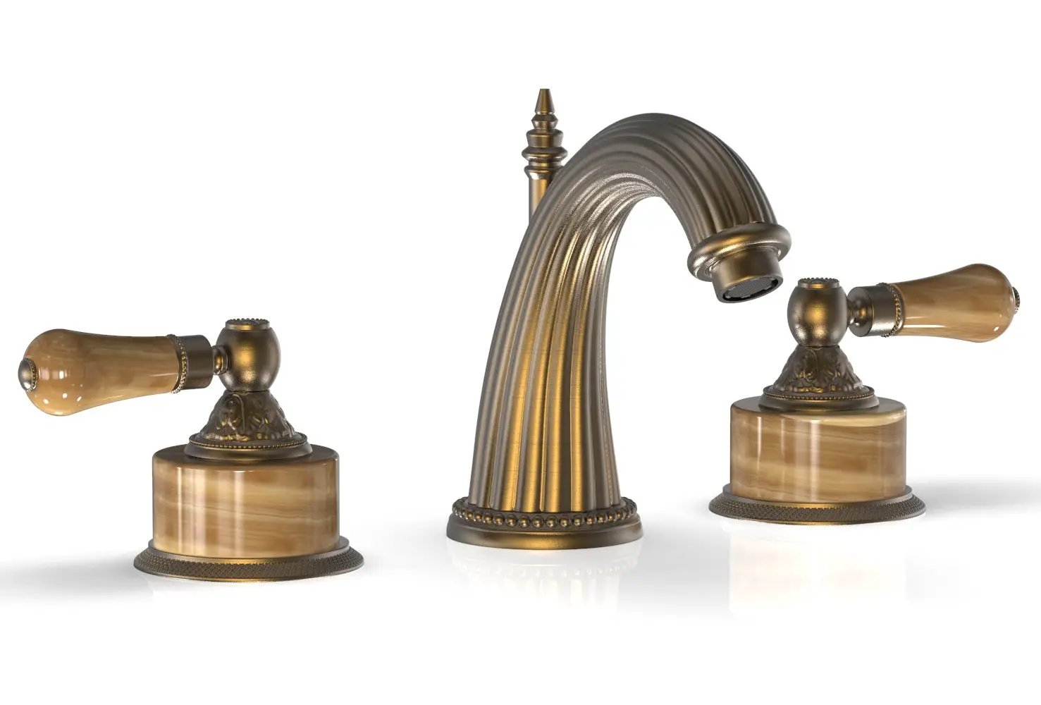 Phylrich VERSAILLES Widespread Faucet - Montaione Brown Onyx by Phylrich