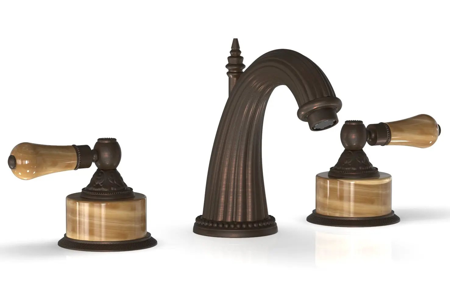 Phylrich VERSAILLES Widespread Faucet - Montaione Brown Onyx by Phylrich