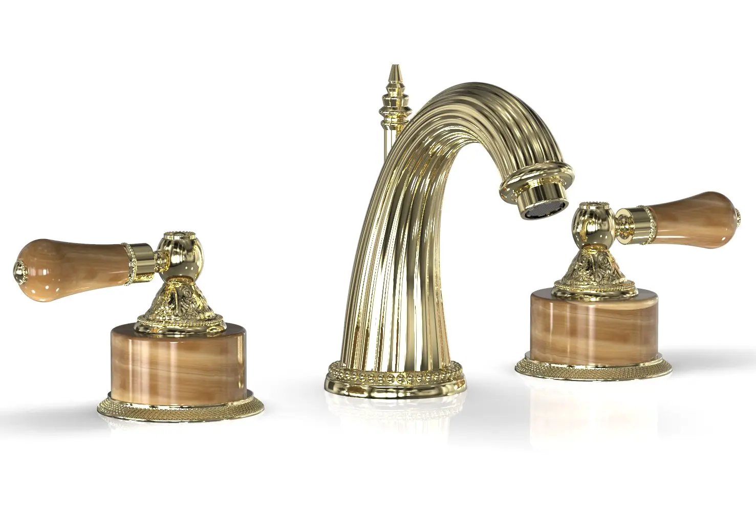 Phylrich VERSAILLES Widespread Faucet - Montaione Brown Onyx by Phylrich