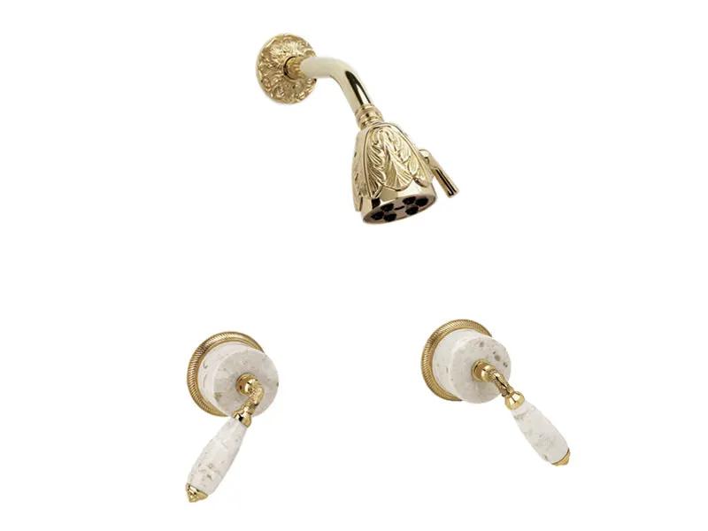 polished brass shower set