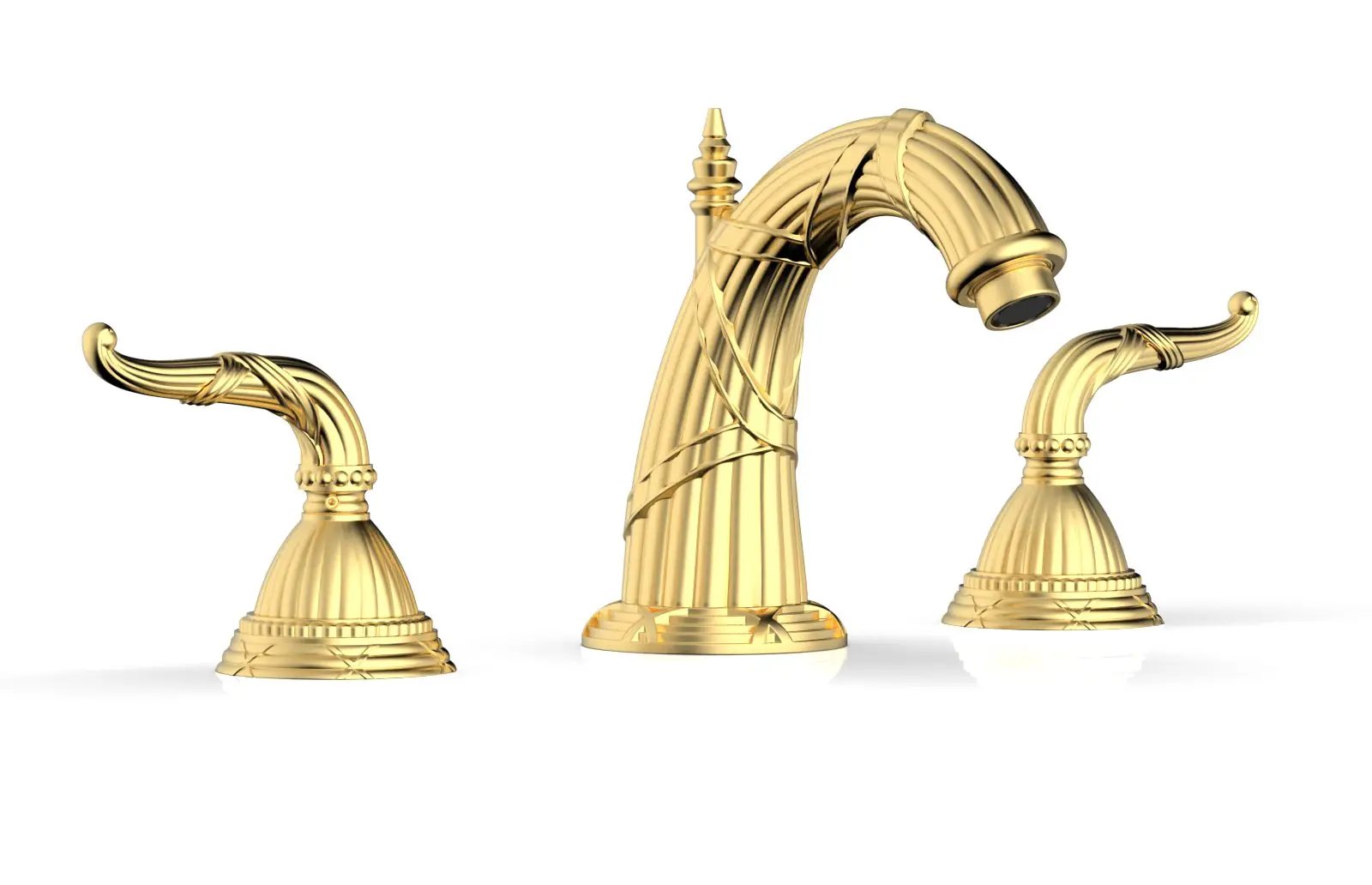 Phylrich RIBBON & REED Widespread Faucet 6-3/8" High Spout Lever Handles by Phylrich