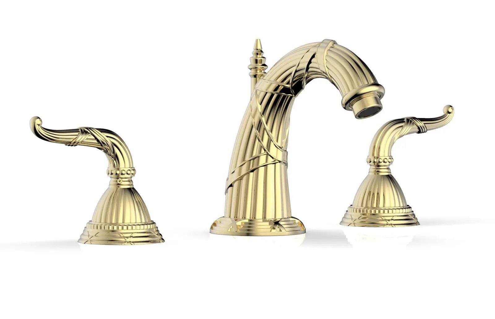 Phylrich RIBBON & REED Widespread Faucet 6-3/8" High Spout Lever Handles by Phylrich