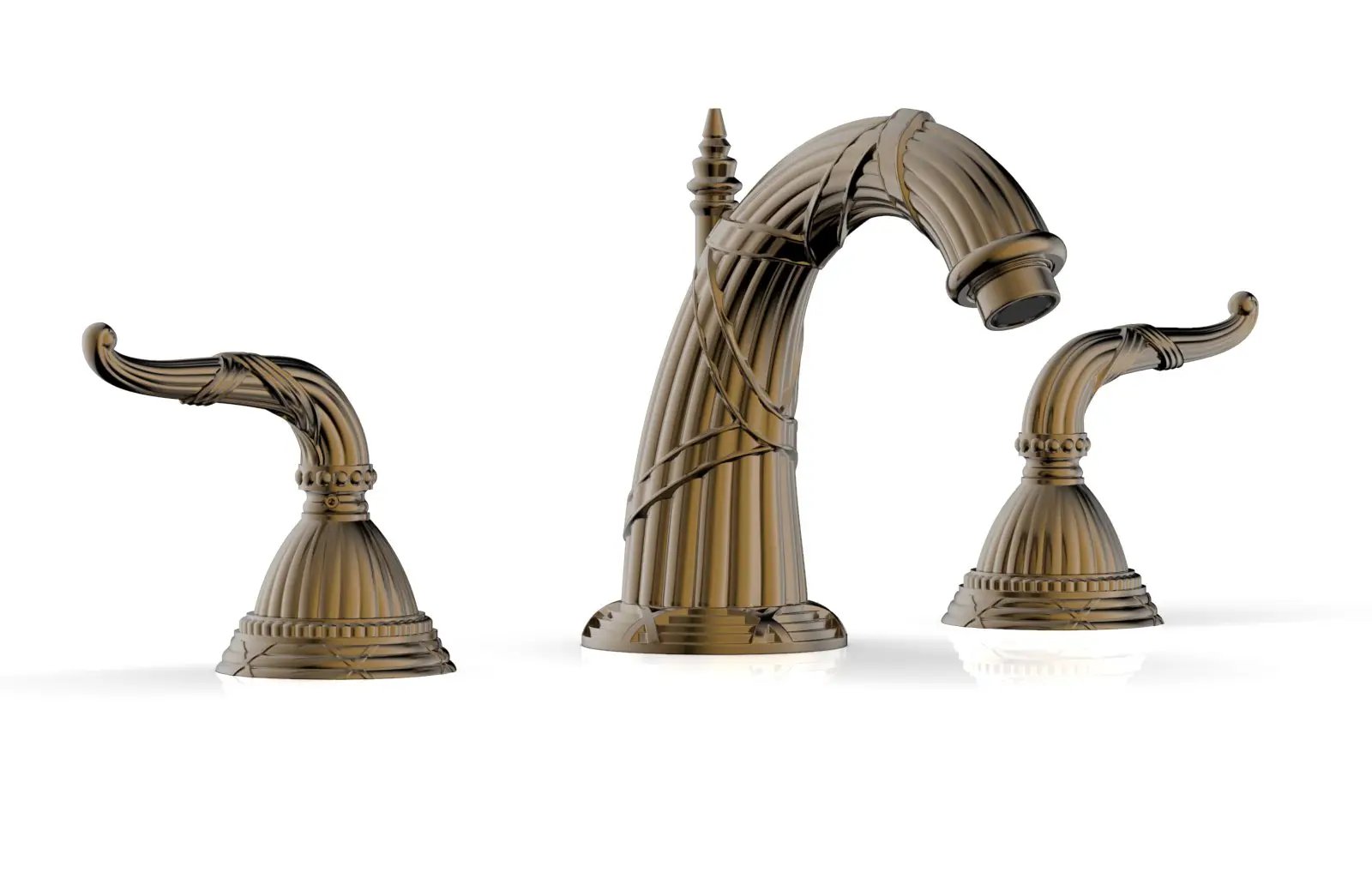 Phylrich RIBBON & REED Widespread Faucet 6-3/8" High Spout Lever Handles by Phylrich