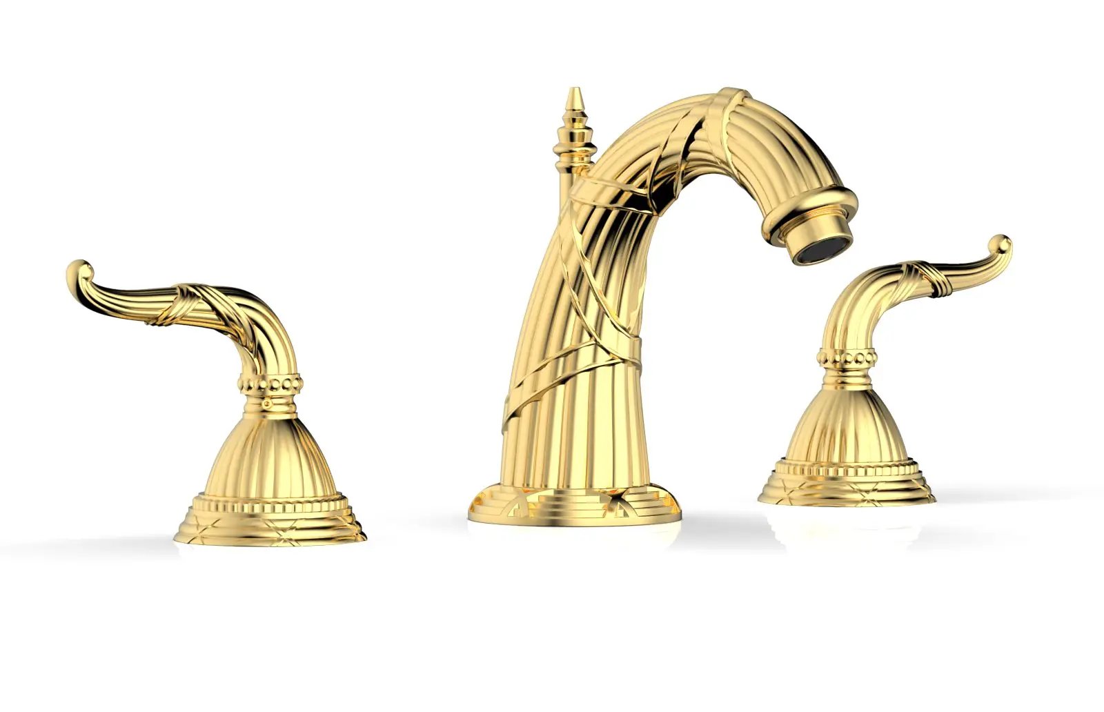 Phylrich RIBBON & REED Widespread Faucet 6-3/8" High Spout Lever Handles by Phylrich