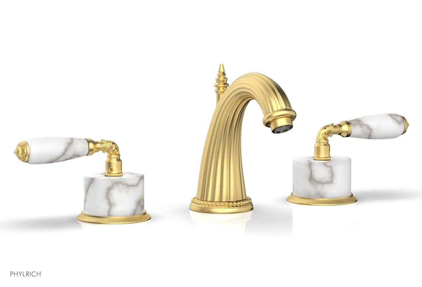 Phylrich VALENCIA Widespread Faucet White Marble by Phylrich