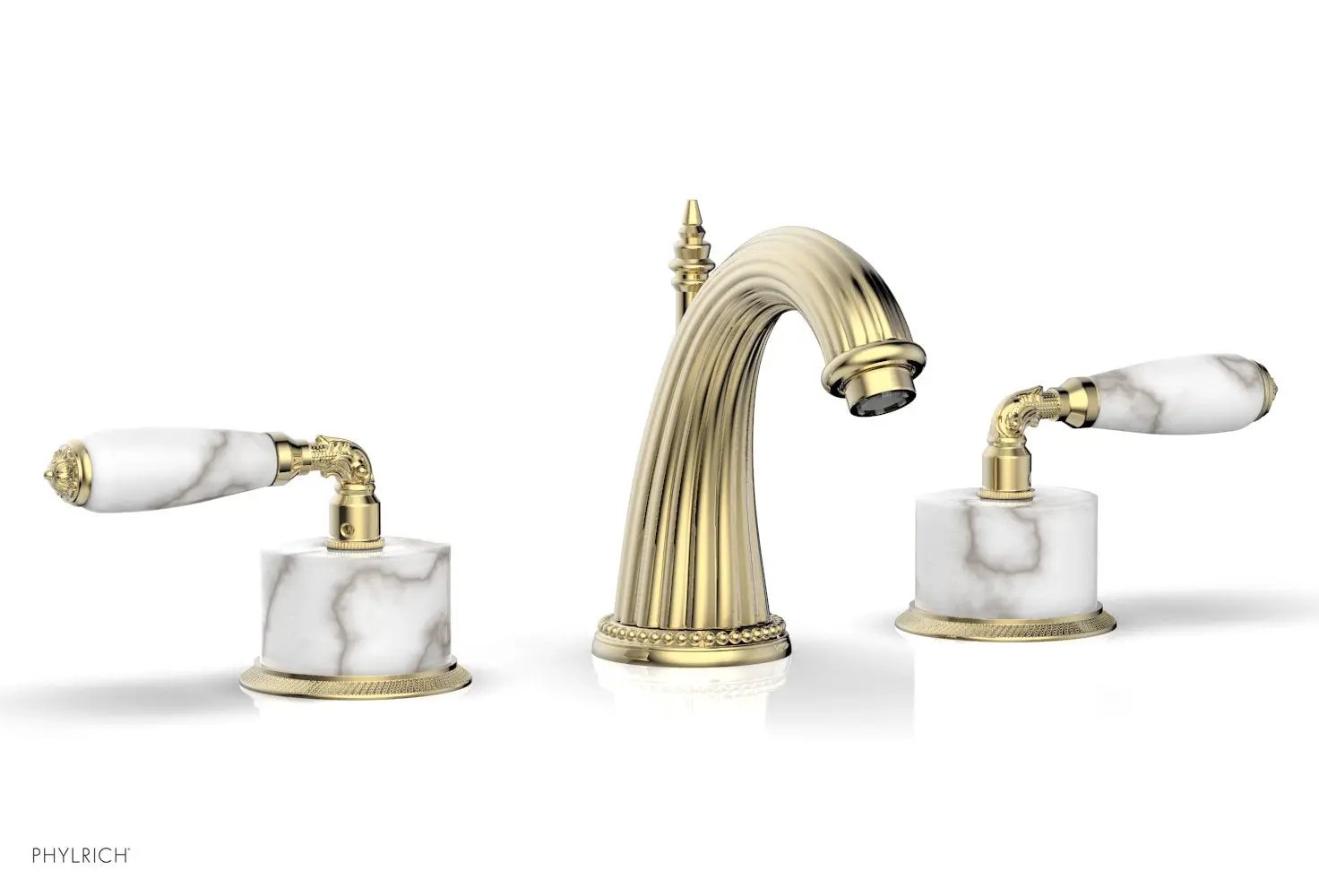 Phylrich VALENCIA Widespread Faucet White Marble by Phylrich
