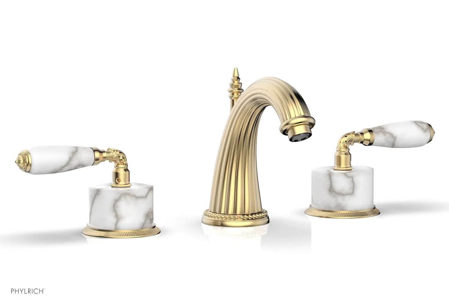 Phylrich VALENCIA Widespread Faucet White Marble by Phylrich