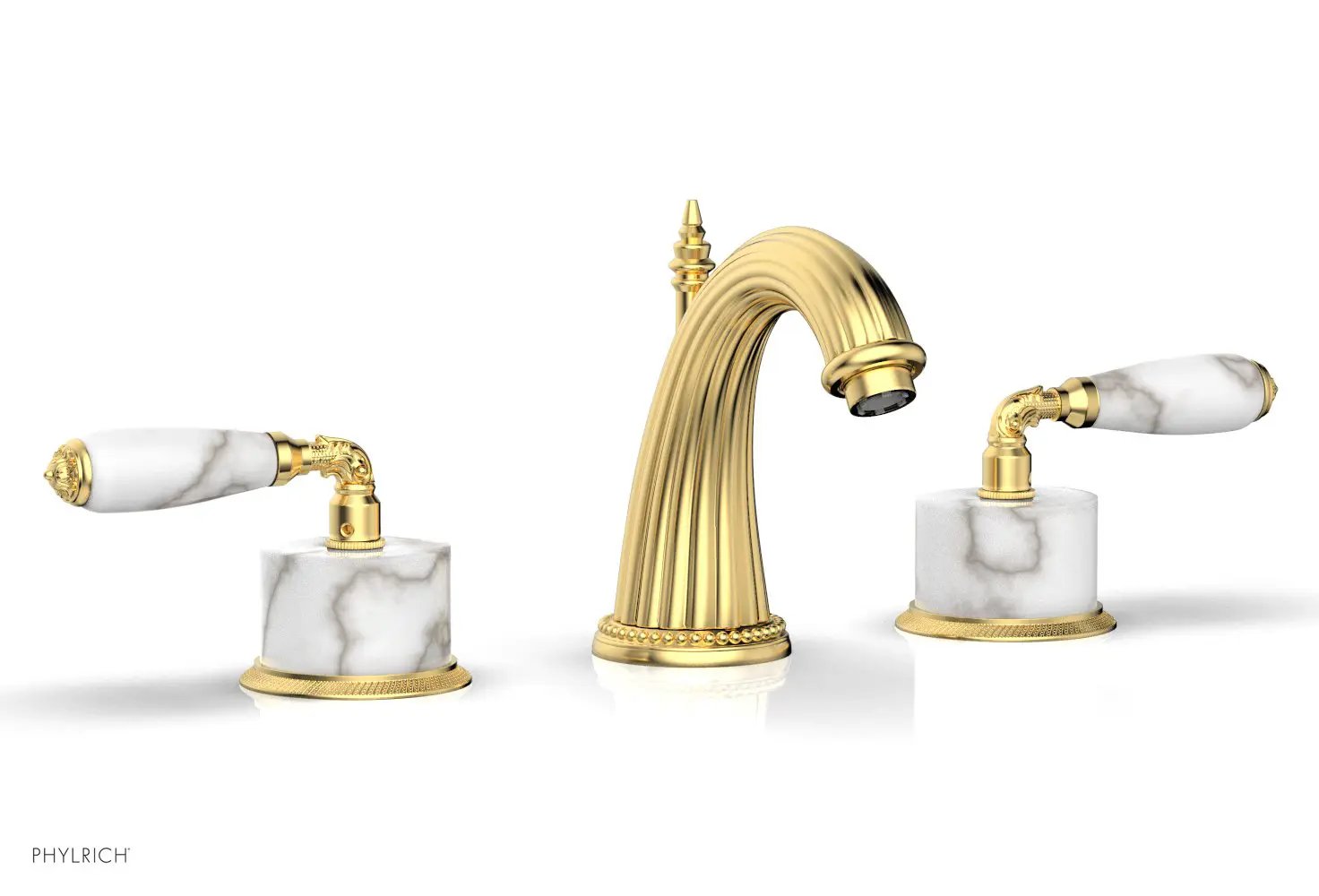 Phylrich VALENCIA Widespread Faucet White Marble by Phylrich