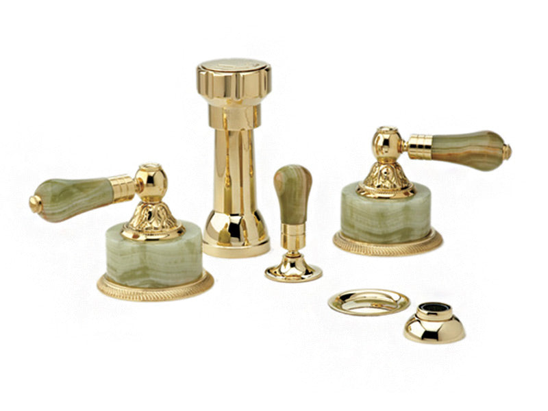 polished brass bidet set